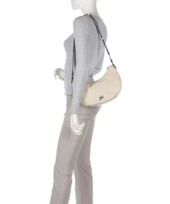 Icon Maite Schultertasche genarbtes Kalbsleder natur