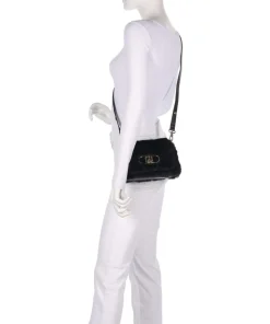 Icon S Schultertasche Kunstfell schwarz