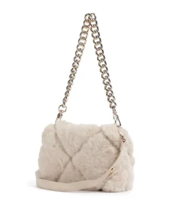 Icon S Schultertasche Kunstfell beige