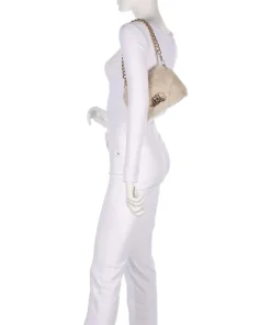 Icon S Schultertasche Kunstfell beige