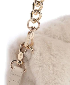 Icon S Schultertasche Kunstfell beige