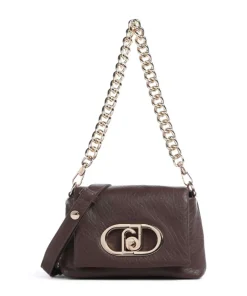 Icon S Schultertasche Lederimitat dunkelbraun