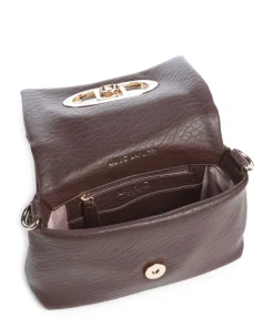 Icon S Schultertasche Lederimitat dunkelbraun