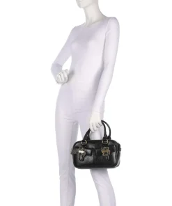 Iconic Snakes Pockets Handtasche Lederimitat schwarz