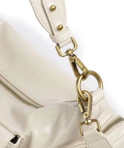 Iconic Snakes Pockets Schultertasche Lederimitat creme