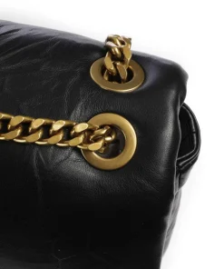 Iconic Snakes Puffy Schultertasche Lederimitat schwarz