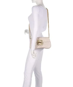 Iconic Snakes Schultertasche Lederimitat creme