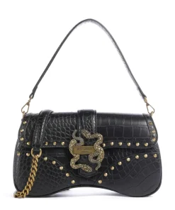Iconic Snakes Schultertasche Lederimitat schwarz