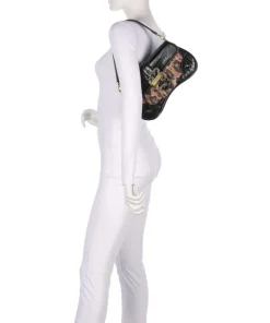 Iconic Snakes Schultertasche Lederimitat schwarz