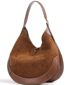 ID Collection Medium Beuteltasche aufgerautes Rindsleder, fein genarbtes Rindsleder braun