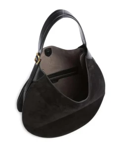 ID Collection Medium Beuteltasche aufgerautes Rindsleder schwarz