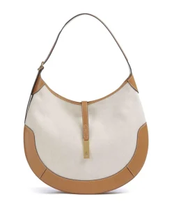 ID Collection Medium Beuteltasche Rindsleder, Canvas beige/braun