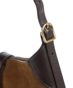 ID Collection Small Beuteltasche fein genarbtes Rindsleder, aufgerautes Rindsleder hellbraun