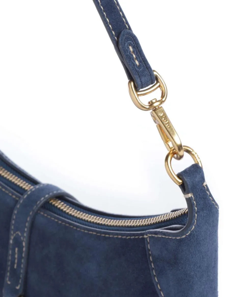 ID Collection Small Schultertasche aufgerautes Rindsleder dunkelblau