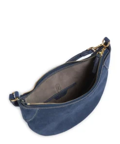 ID Collection Small Schultertasche aufgerautes Rindsleder dunkelblau