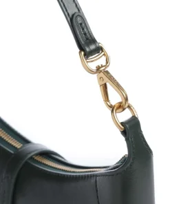 ID Collection Small Schultertasche fein genarbtes Rindsleder dunkelgrün