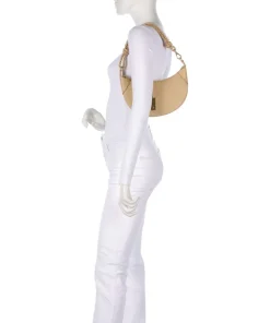 ID Collection Small Schultertasche genarbtes Rindsleder beige