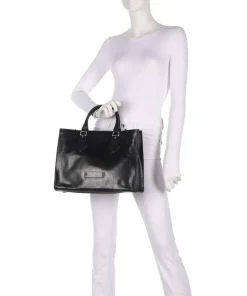 Ida Handtasche fein genarbtes Rindsleder schwarz