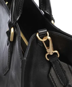 Ida Handtasche fein genarbtes Rindsleder schwarz