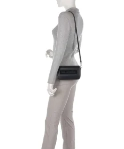 Ikon K Small Umhängetasche recyceltes Leder schwarz