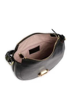 Ilaria Schultertasche fein genarbtes Rindsleder schwarz