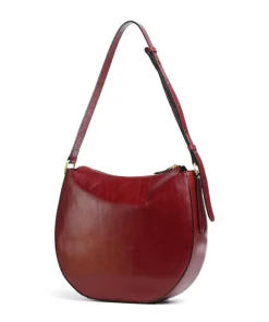 Ilaria Schultertasche fein genarbtes Rindsleder dunkelrot