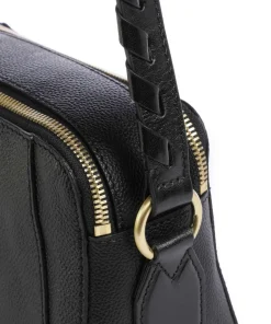 Ines Umhängetasche genarbtes Rindsleder schwarz