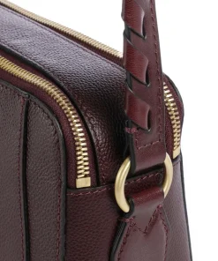 Ines Umhängetasche genarbtes Rindsleder dunkelrot