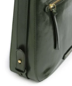 Ingrid Schultertasche fein genarbtes Rindsleder dunkelgrün