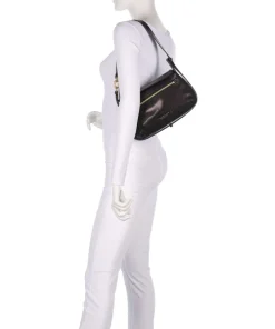 Ingrid Schultertasche fein genarbtes Rindsleder schwarz