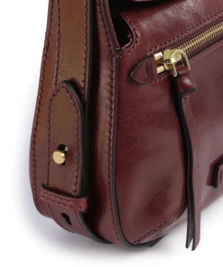 Ingrid Schultertasche fein genarbtes Rindsleder rotbraun