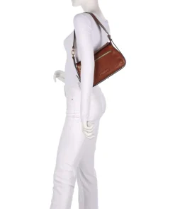 Ingrid Schultertasche fein genarbtes Rindsleder braun