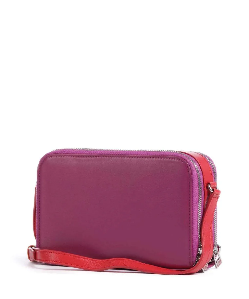 Inés Umhängetasche fein genarbtes Kalbsleder fuchsia