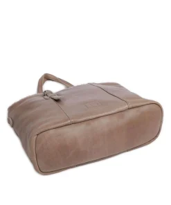 Inside Out Shopper genarbtes Leder taupe