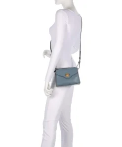 Irene Umhängetasche fein genarbtes Rindsleder blaugrau