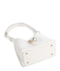 Iride Mini Schultertasche genarbtes Leder creme