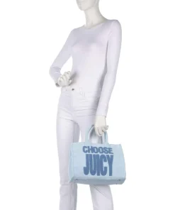 Iris Toweling M Handtasche Polyester, Baumwolle hellblau