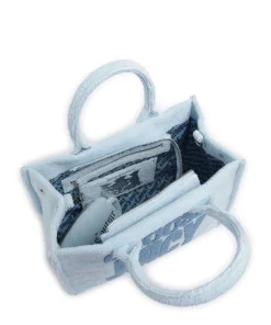 Iris Toweling M Handtasche Polyester, Baumwolle hellblau