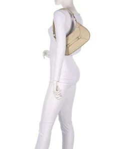 Isabella Schultertasche fein genarbtes Rindsleder beige