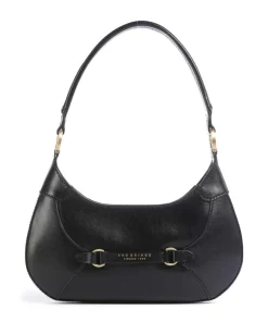 Isabella Schultertasche fein genarbtes Rindsleder schwarz