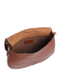 Isadora Schultertasche genarbtes Rindsleder braun