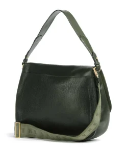 Isadora Schultertasche genarbtes Rindsleder khaki