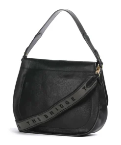 Isadora Schultertasche genarbtes Rindsleder schwarz
