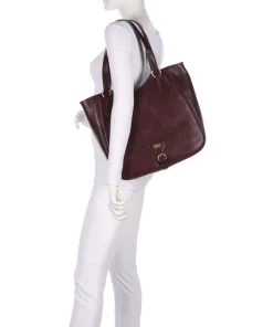 Isadora Shopper genarbtes Rindsleder wein