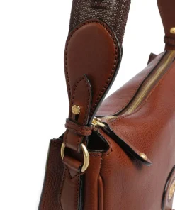 Isadora Umhängetasche genarbtes Rindsleder braun