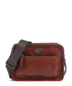 Isaia Umhängetasche fein genarbtes Rindsleder braun