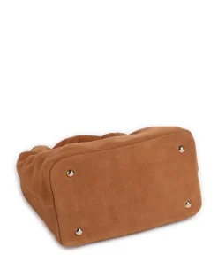 Isotta Handtasche aufgerautes Leder cognac