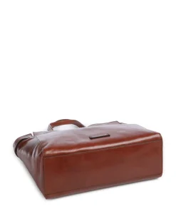 Isotta Shopper fein genarbtes Rindsleder braun