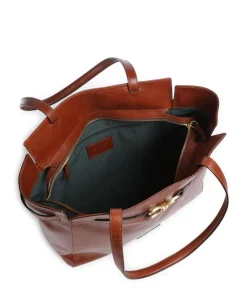 Isotta Shopper fein genarbtes Rindsleder braun