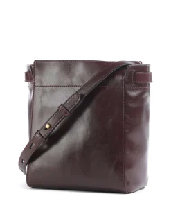 Isotta Umhängetasche fein genarbtes Rindsleder dunkelrot